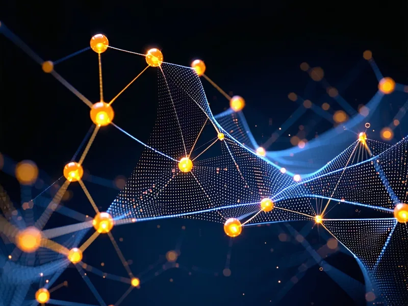 Abstract processing mesh representing Procunit's inference architecture