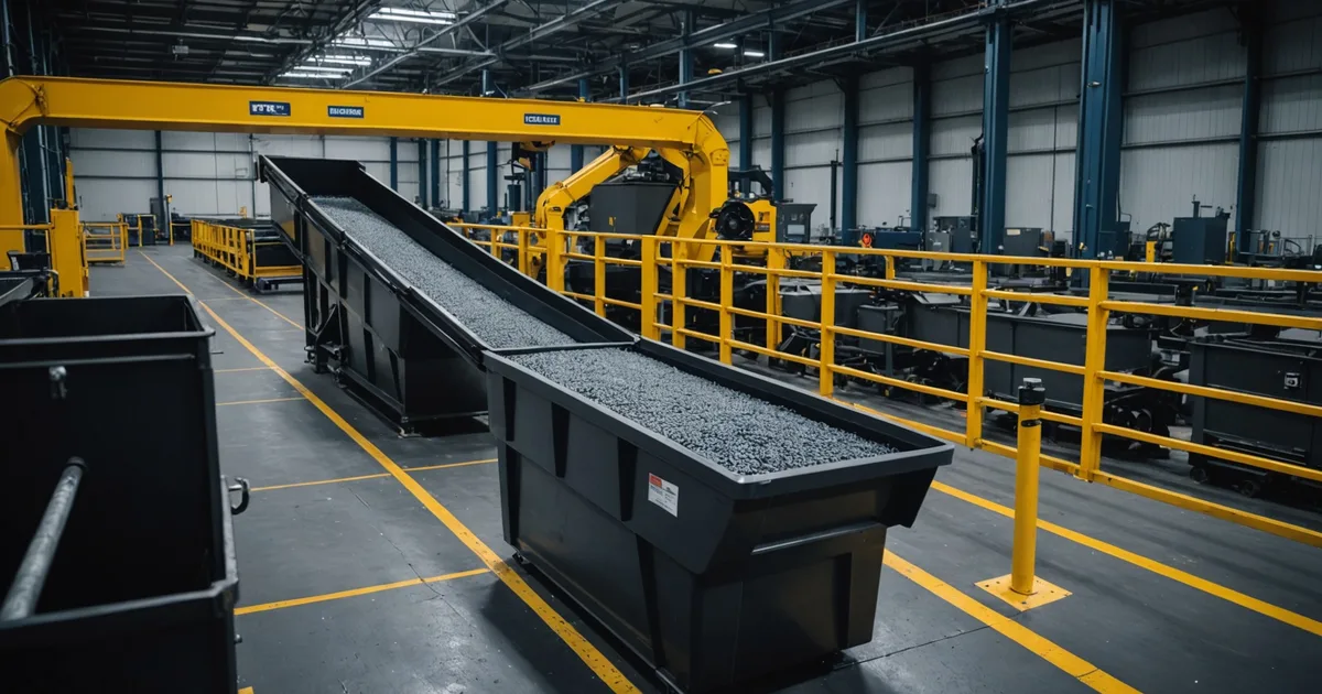 Reject bin on factory floor with good parts incorrectly flagged by automated optical inspection system