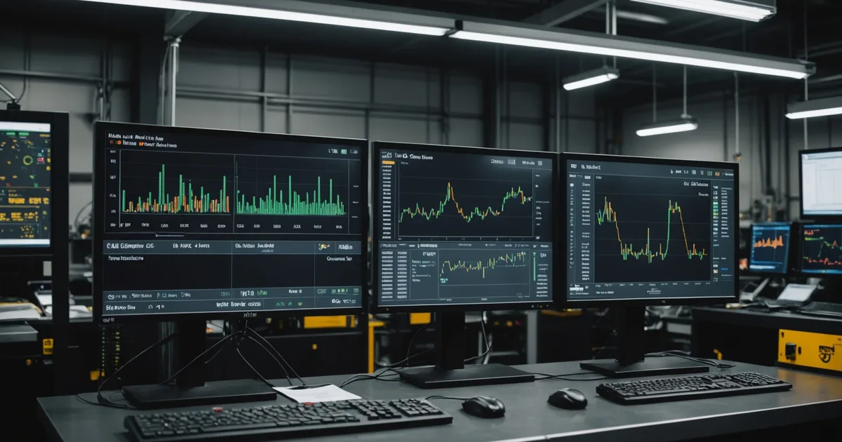 Quality dashboard showing defect escape rate metrics on a factory floor monitor