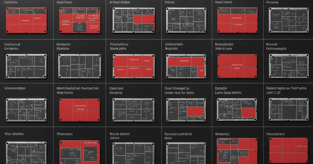 Grid of labeled defect image samples for machine learning training data