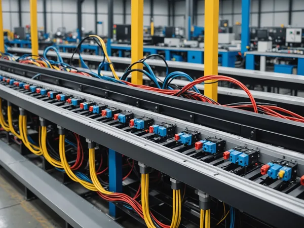 Automotive sub-assembly wiring harness inspection station on production line